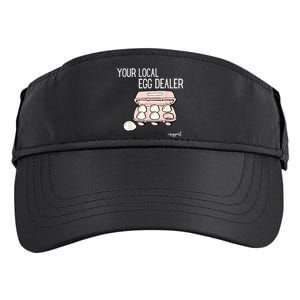 Your Local Egg Dealer Farm Fresh Eggs Funny Farming Lovers Adult Drive Performance Visor