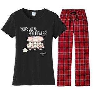 Your Local Egg Dealer Farm Fresh Eggs Funny Farming Lovers Women's Flannel Pajama Set