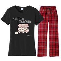 Your Local Egg Dealer Farm Fresh Eggs Funny Farming Lovers Women's Flannel Pajama Set