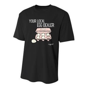 Your Local Egg Dealer Farm Fresh Eggs Funny Farming Lovers Youth Performance Sprint T-Shirt