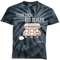 Your Local Egg Dealer Farm Fresh Eggs Funny Farming Lovers Kids Tie-Dye T-Shirt