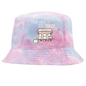 Your Local Egg Dealer Farm Fresh Eggs Funny Farming Lovers Tie-Dyed Bucket Hat