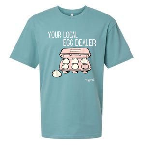 Your Local Egg Dealer Farm Fresh Eggs Funny Farming Lovers Sueded Cloud Jersey T-Shirt