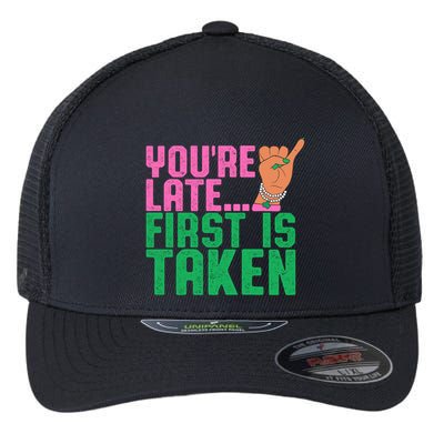 YouRe Late First Is Taken J15 FounderS Day Aka Women Girl Flexfit Unipanel Trucker Cap