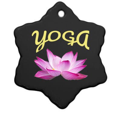 Yoga Lotus Flower Yoga Instructor Design Gift Ceramic Star Ornament