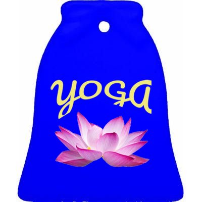 Yoga Lotus Flower Yoga Instructor Design Gift Ceramic Bell Ornament