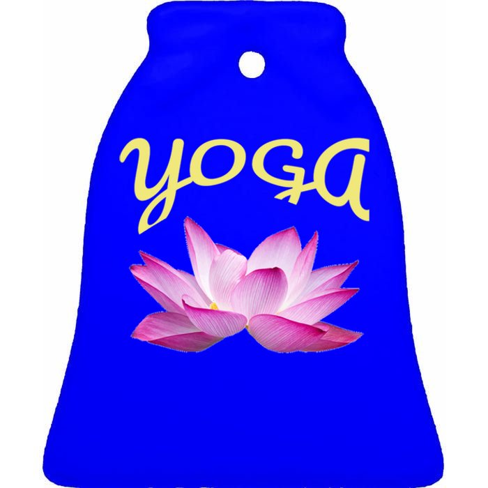 Yoga Lotus Flower Yoga Instructor Design Gift Ceramic Bell Ornament