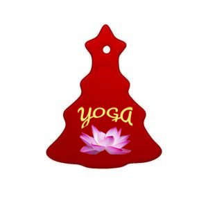 Yoga Lotus Flower Yoga Instructor Design Gift Ceramic Tree Ornament