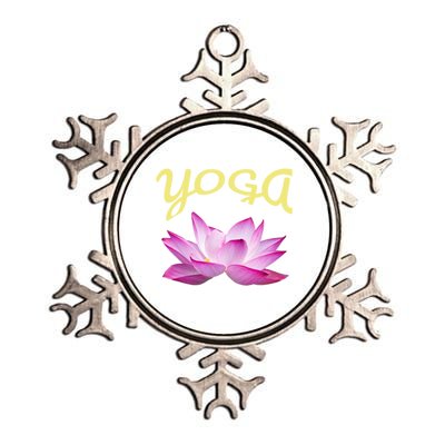 Yoga Lotus Flower Yoga Instructor Design Gift Metallic Star Ornament