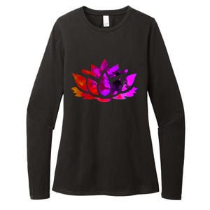 Yoga Lotus Flower Gift Womens CVC Long Sleeve Shirt