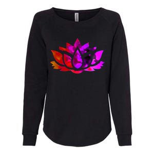 Yoga Lotus Flower Gift Womens California Wash Sweatshirt