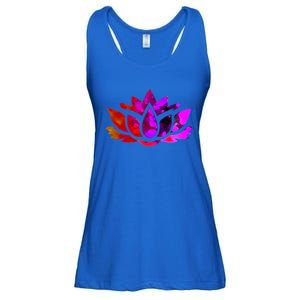 Yoga Lotus Flower Gift Ladies Essential Flowy Tank