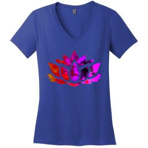 Yoga Lotus Flower Gift Women's V-Neck T-Shirt