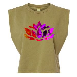 Yoga Lotus Flower Gift Garment-Dyed Women's Muscle Tee