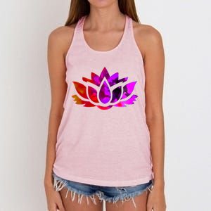 Yoga Lotus Flower Gift Women's Knotted Racerback Tank