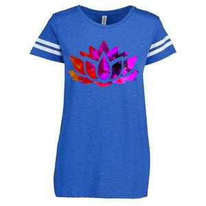 Yoga Lotus Flower Gift Enza Ladies Jersey Football T-Shirt