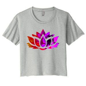 Yoga Lotus Flower Gift Women's Crop Top Tee