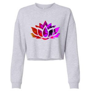 Yoga Lotus Flower Gift Cropped Pullover Crew