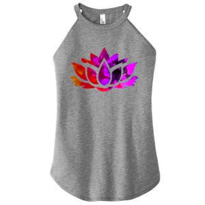 Yoga Lotus Flower Gift Women's Perfect Tri Rocker Tank