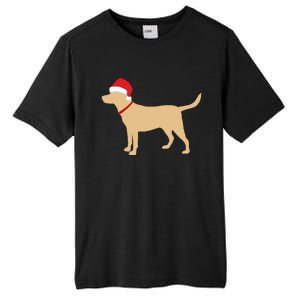 Yellow Lab Funny Gift Santa Labrador Christmas Gift Tall Fusion ChromaSoft Performance T-Shirt