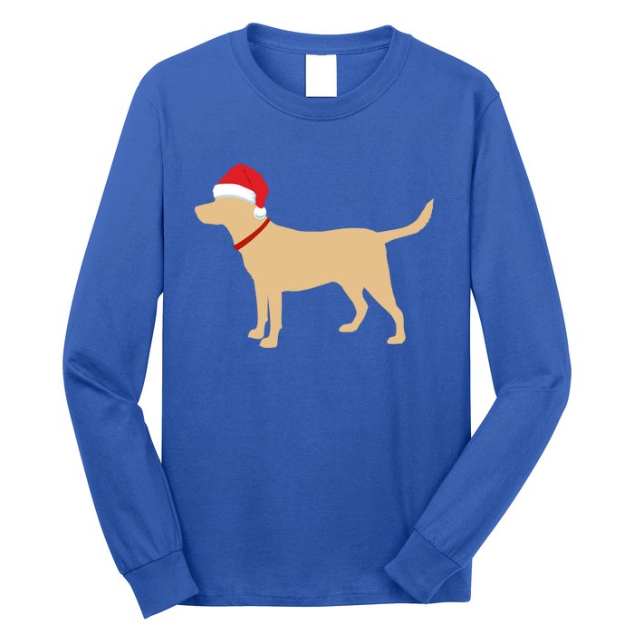 Yellow Lab Funny Gift Santa Labrador Christmas Gift Long Sleeve Shirt