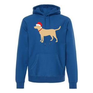 Yellow Lab Funny Gift Santa Labrador Christmas Gift Premium Hoodie