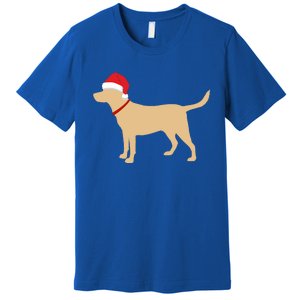 Yellow Lab Funny Gift Santa Labrador Christmas Gift Premium T-Shirt