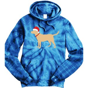 Yellow Lab Funny Gift Santa Labrador Christmas Gift Tie Dye Hoodie