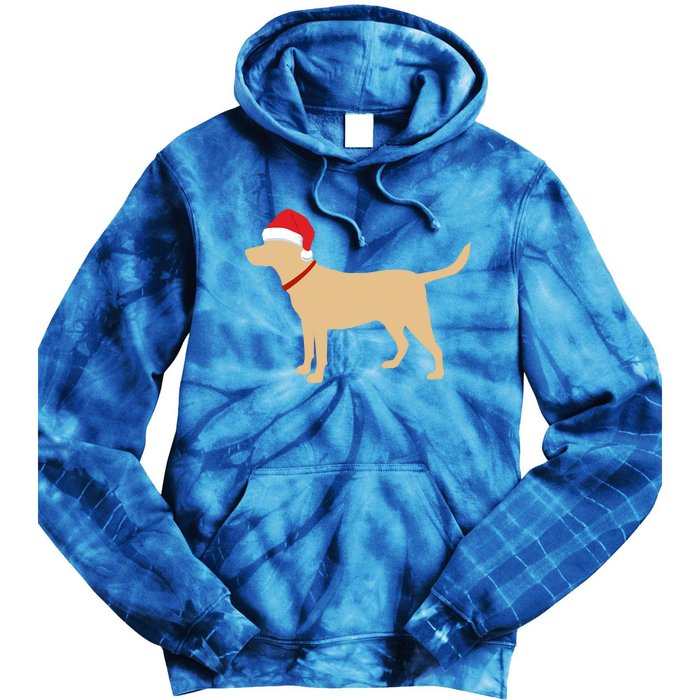 Yellow Lab Funny Gift Santa Labrador Christmas Gift Tie Dye Hoodie