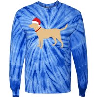 Yellow Lab Funny Gift Santa Labrador Christmas Gift Tie-Dye Long Sleeve Shirt