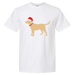 Yellow Lab Funny Gift Santa Labrador Christmas Gift Garment-Dyed Heavyweight T-Shirt