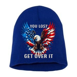 You Lost Get Over It Patriotic America Short Acrylic Beanie