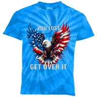 You Lost Get Over It Patriotic America Kids Tie-Dye T-Shirt