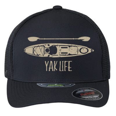 Yak Life Graphic Kayak Life Kayaking And Paddling Gift Flexfit Unipanel Trucker Cap