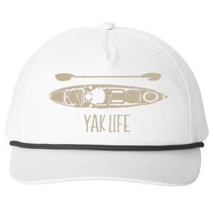 Yak Life Graphic Kayak Life Kayaking And Paddling Gift Snapback Five-Panel Rope Hat