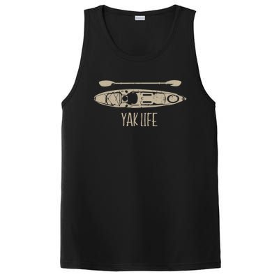 Yak Life Graphic Kayak Life Kayaking And Paddling Gift PosiCharge Competitor Tank