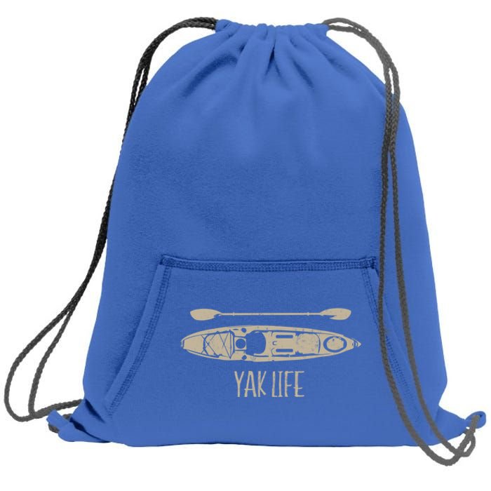 Yak Life Graphic Kayak Life Kayaking And Paddling Gift Sweatshirt Cinch Pack Bag