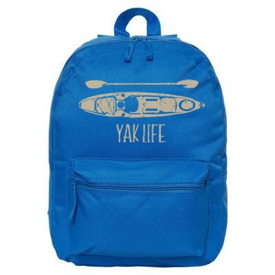 Yak Life Graphic Kayak Life Kayaking And Paddling Gift 16 in Basic Backpack