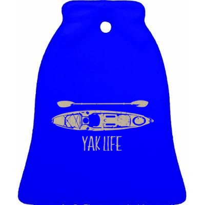 Yak Life Graphic Kayak Life Kayaking And Paddling Gift Ceramic Bell Ornament