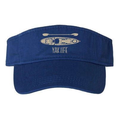 Yak Life Graphic Kayak Life Kayaking And Paddling Gift Valucap Bio-Washed Visor