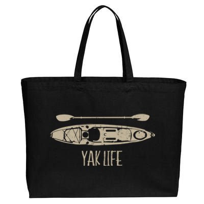 Yak Life Graphic Kayak Life Kayaking And Paddling Gift Cotton Canvas Jumbo Tote