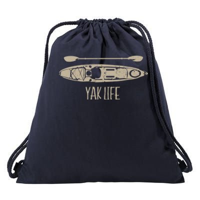 Yak Life Graphic Kayak Life Kayaking And Paddling Gift Drawstring Bag