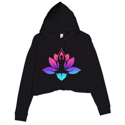 Yoga Lotus Gift Crop Fleece Hoodie