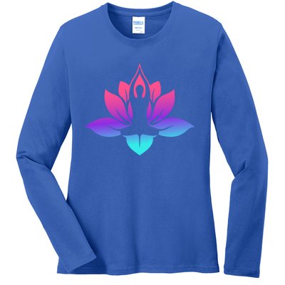 Yoga Lotus Gift Ladies Long Sleeve Shirt