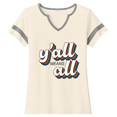 Yall Lgbtq G.A.Y Pride Month Means All Ladies Halftime Notch Neck Tee