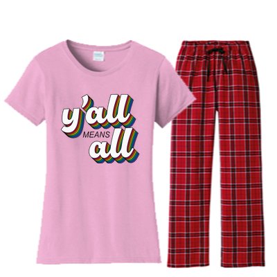 Yall Lgbtq G.A.Y Pride Month Means All Women's Flannel Pajama Set