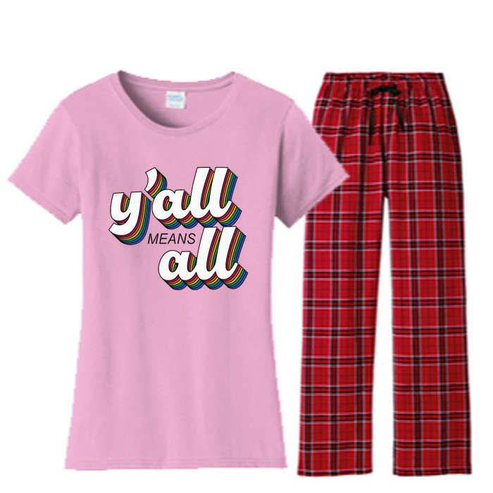 Yall Lgbtq G.A.Y Pride Month Means All Women's Flannel Pajama Set