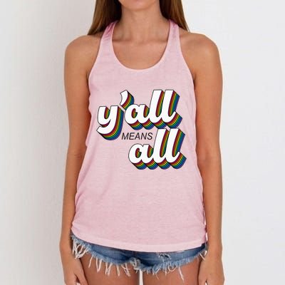 Yall Lgbtq G.A.Y Pride Month Means All Women's Knotted Racerback Tank