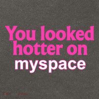 You Looked Hotter On Myspace Funny Flirting Quote Cotton Canvas Backpack