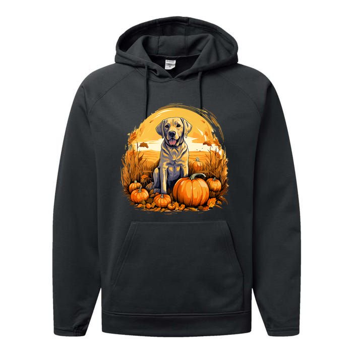 Yellow Lab Halloween Cute And Spooky Dog Performance Fleece Hoodie